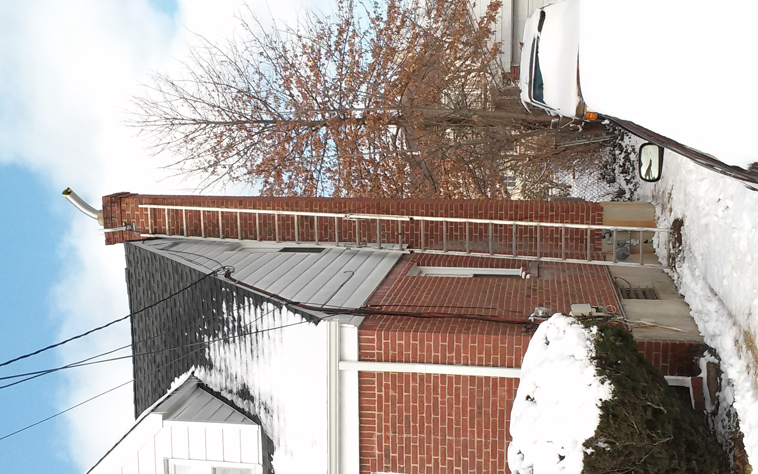 Stainless steel chimney liner installation in Glen Cove, NY